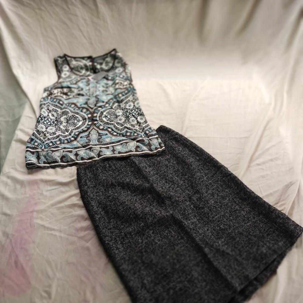 Ann Taylor skirt and blouse